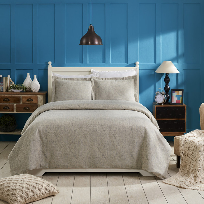 Ellora Casa by India's Heritage Calypso Duvet Cover in Natural