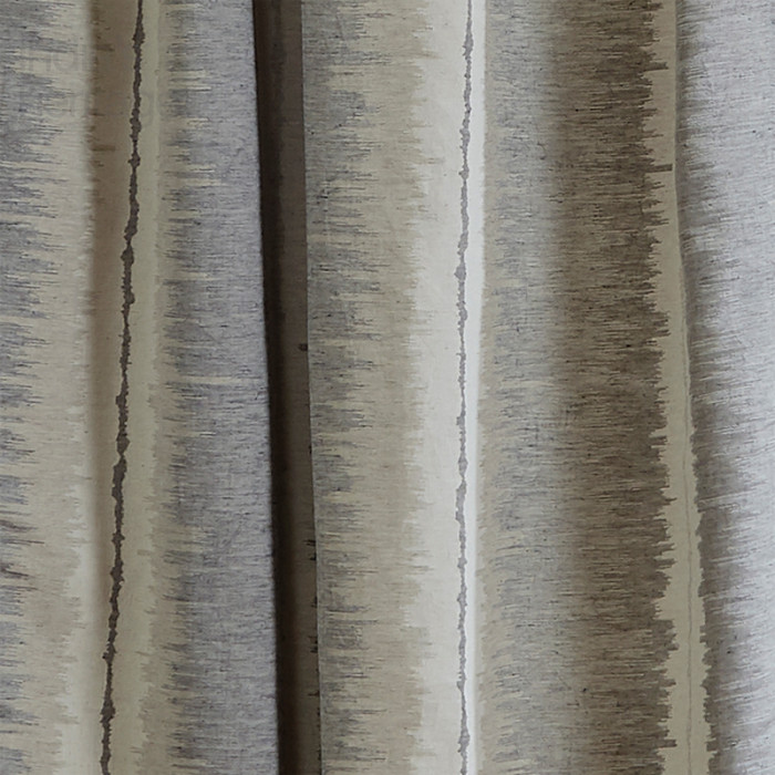 New York Cotton Linen Striped Curtain in Grey by Ellora Casa by India's Heritage