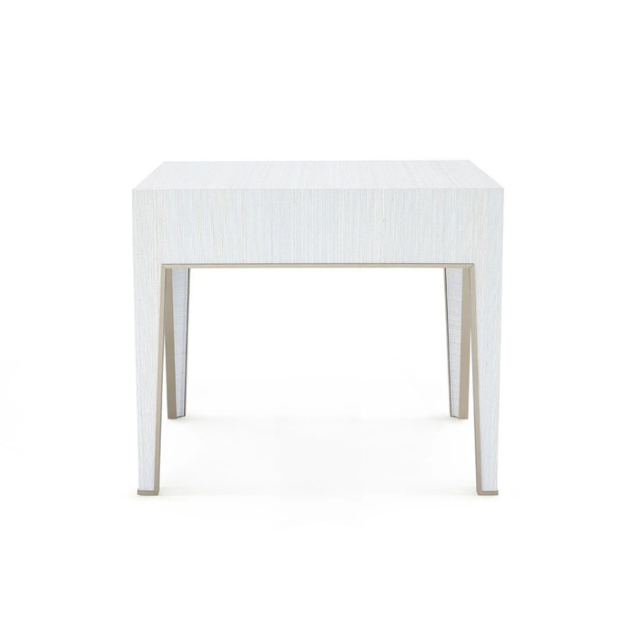 Villa & House Madeline 1-Drawer Side Table Platinum Shimmer