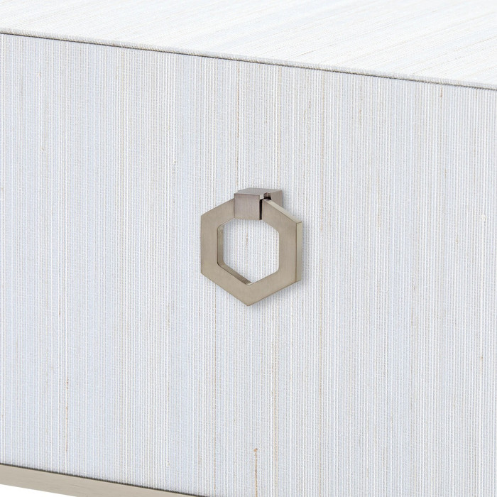 Villa & House Madeline 1-Drawer Side Table Platinum Shimmer