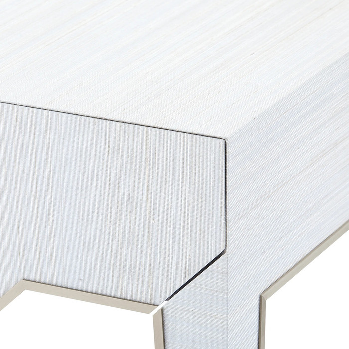 Villa & House Madeline 1-Drawer Side Table Platinum Shimmer