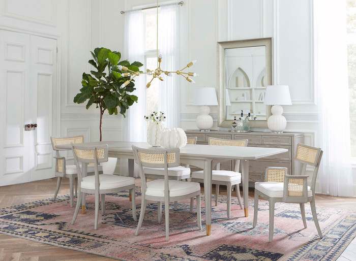 Bertram Dining Table, Soft Gray