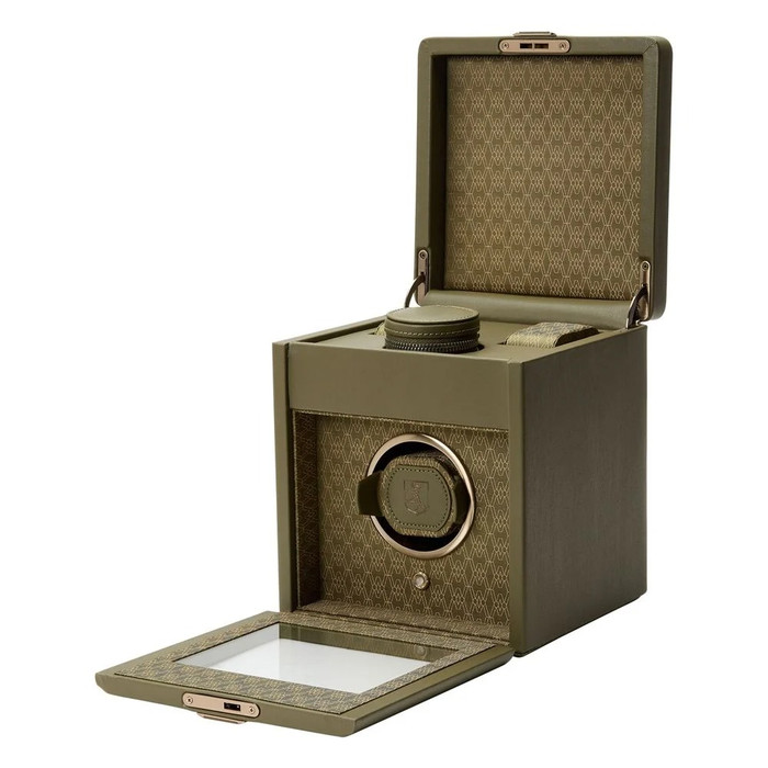 WOLF Earth Single Watch Winder in Olive