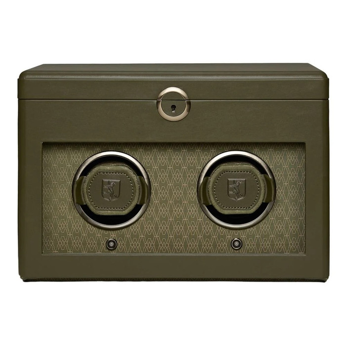 WOLF Earth Double Watch Winder in Olive
