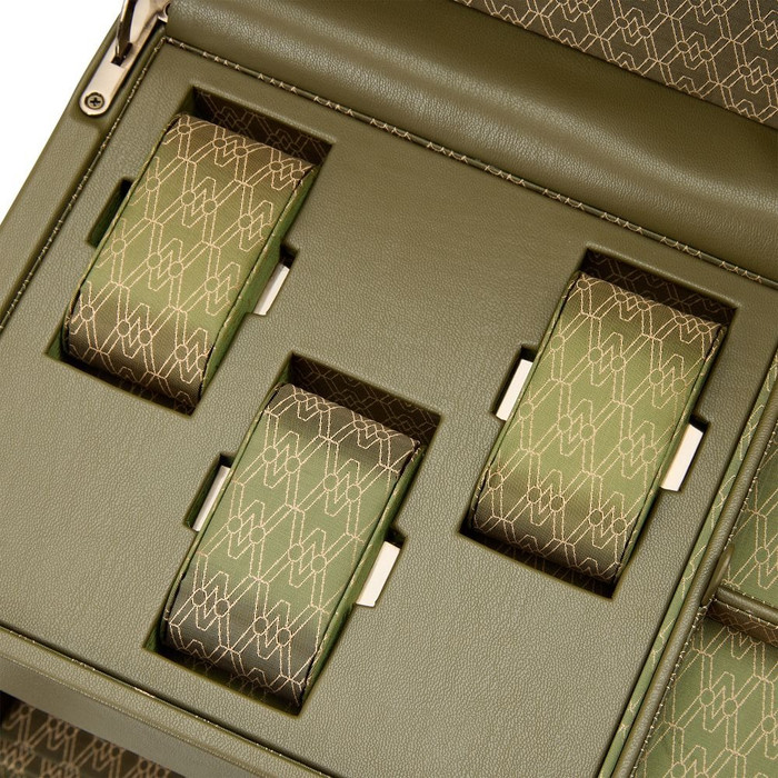 WOLF Earth Double Watch Winder in Olive
