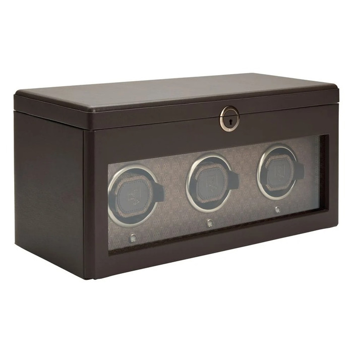 WOLF Earth Triple Watch Winder in Coffee