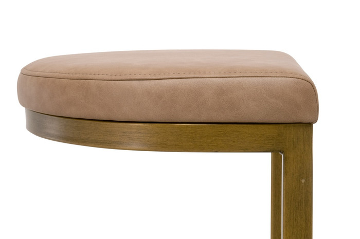 Essentials For Living - Cresta Counter Stool in Ivanhoe Toast, Brushed Gold
