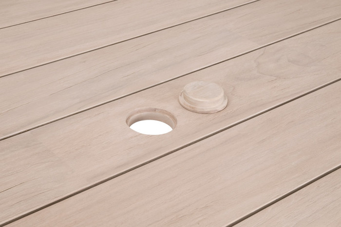 Essentials For Living - Big Sur Outdoor Dining Table, Washed Ever Teak