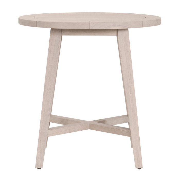 Essentials For Living - Carmel Outdoor 36" Round Counter Table, Washed Ever Teak