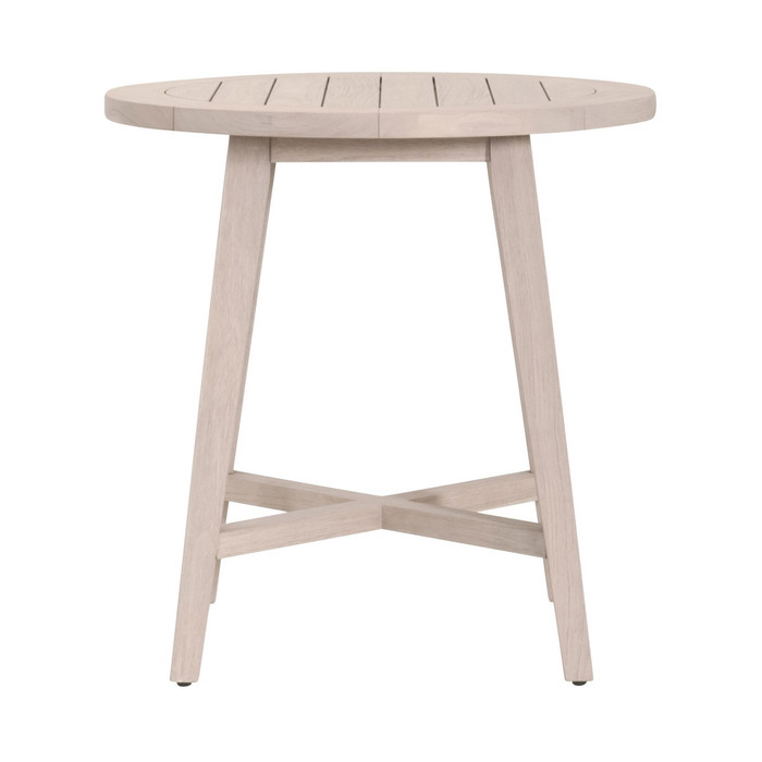 Essentials For Living - Carmel Outdoor 36" Round Counter Table, Washed Ever Teak