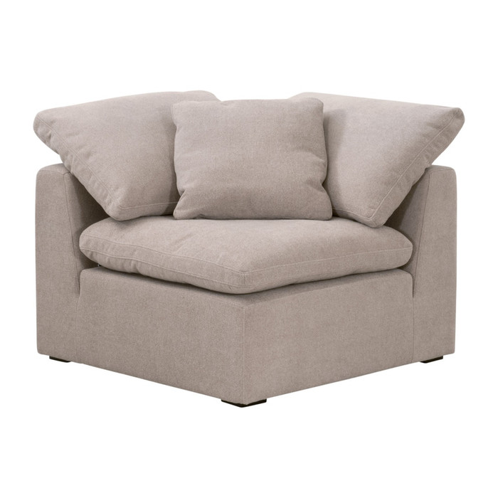 Essentials For Living  Sky Modular Corner Chair - Performance Latte Micro Boucle, Espresso