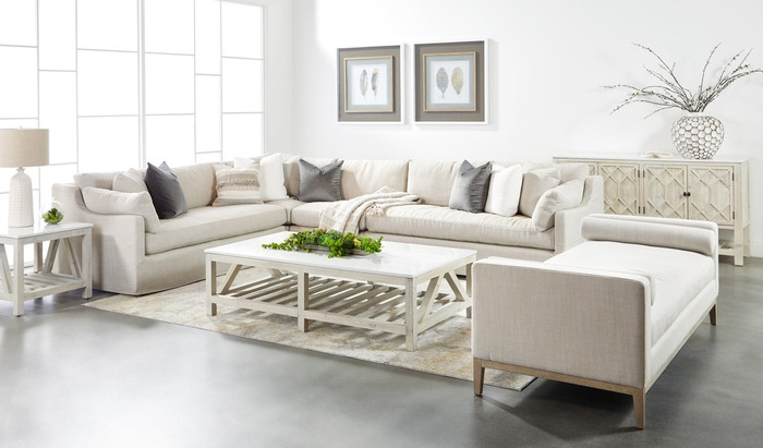 Essentials For Living  Lena Modular Slipcover 2-Seat Left Slope Arm Sofa