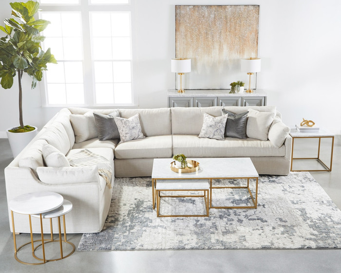 Essentials For Living  Lena Modular Slipcover 2-Seat Left Slope Arm Sofa