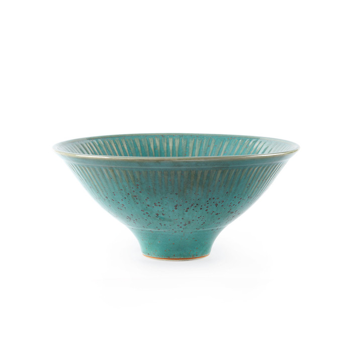 Villa & House - Nyle Large Bowl, Mottled Turquoise