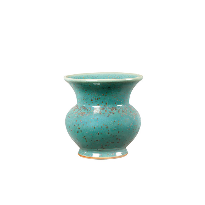 Villa & House – Olympia Small Vase, Mottled Turquoise