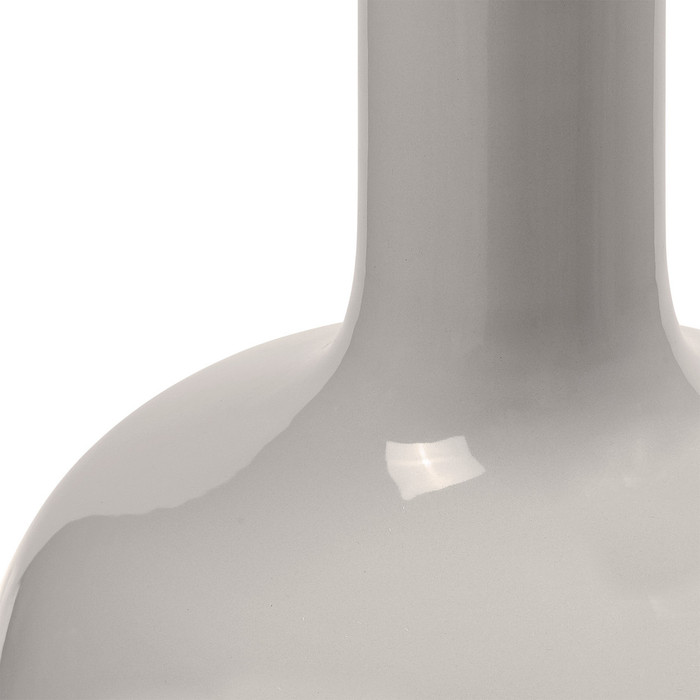 Villa & House - Pablo Lamp with Shade, 17-inch White Linen, Nickel & Steel Mist