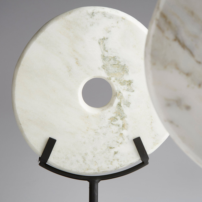 Small Disk On Stand in White by Cyan Design