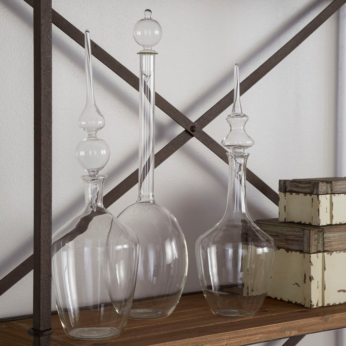 Alder Boxes Set of 3 in Distressed White And Gray by Cyan Design