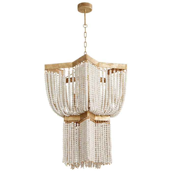 Wide Estrella Pendant in White by Cyan Design