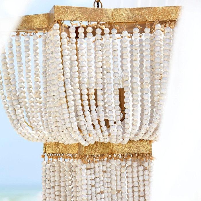 Wide Estrella Pendant in White by Cyan Design