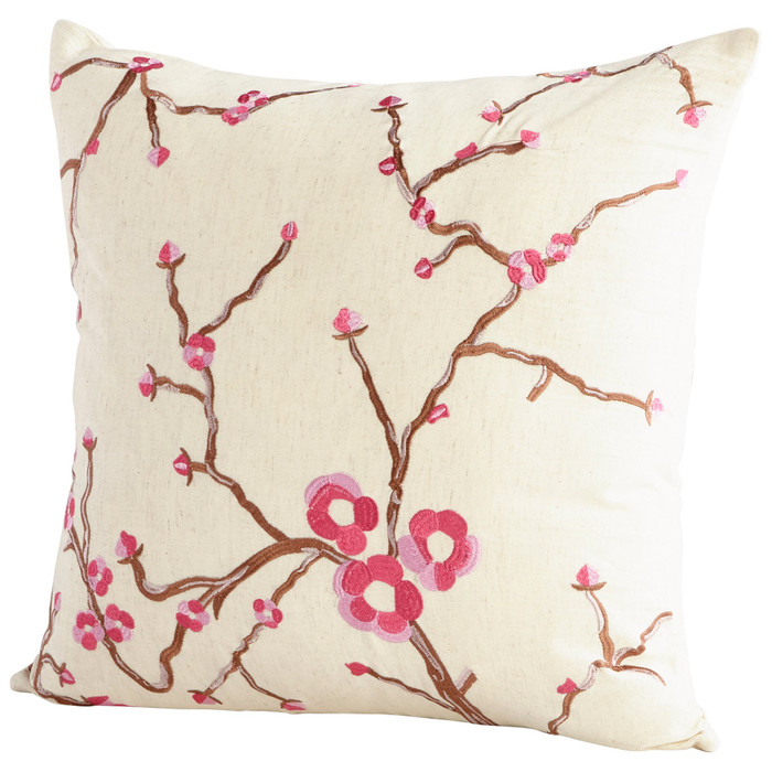 18 x 18 Pillow Cover in Pink & White by Cyan Design