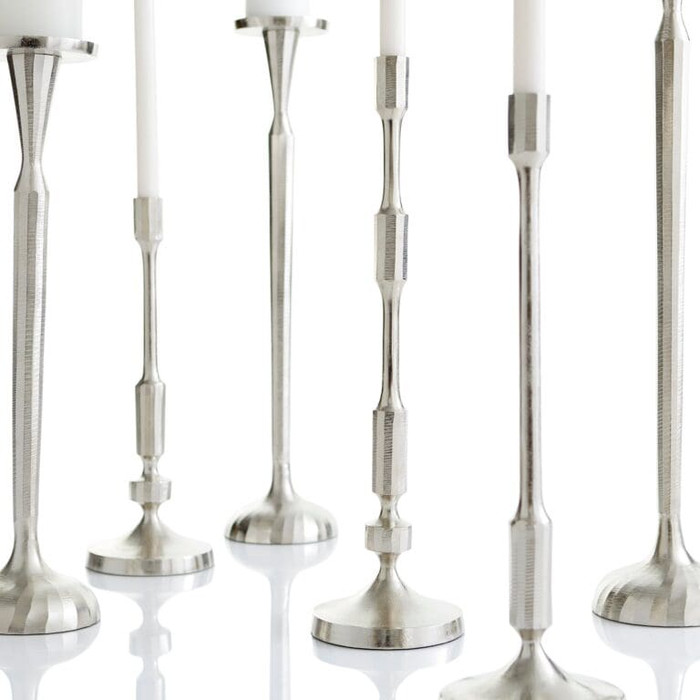 Large Reveri Candleholder in Nickel by Cyan Design