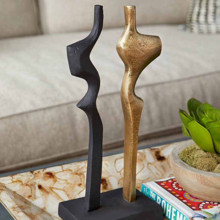 Britons Sculpture in Antique Brass And Black by Cyan Design