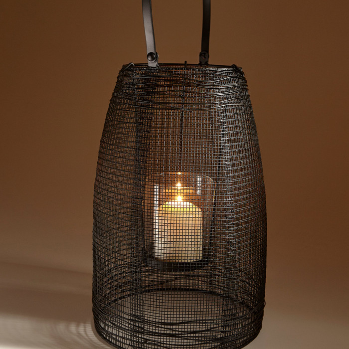 Small Gauze Candleholder in Graphite by Cyan Design