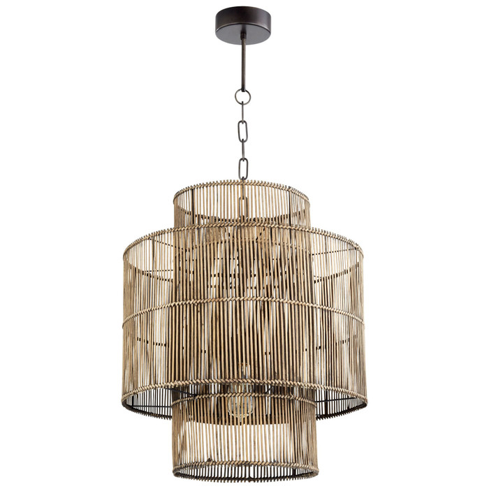 Hammond Pendant Bamboo in Rattan by Cyan Design