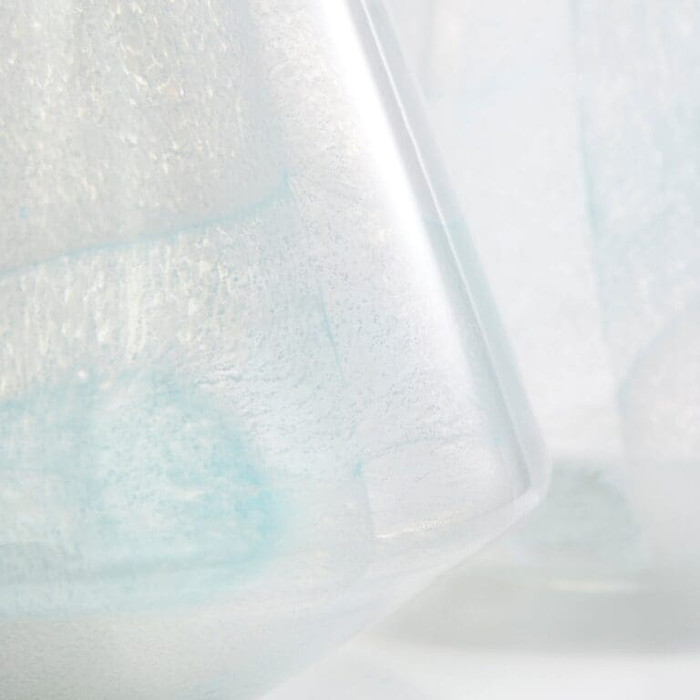 Small Backdrift Vase in Sky Blue And White by Cyan Design