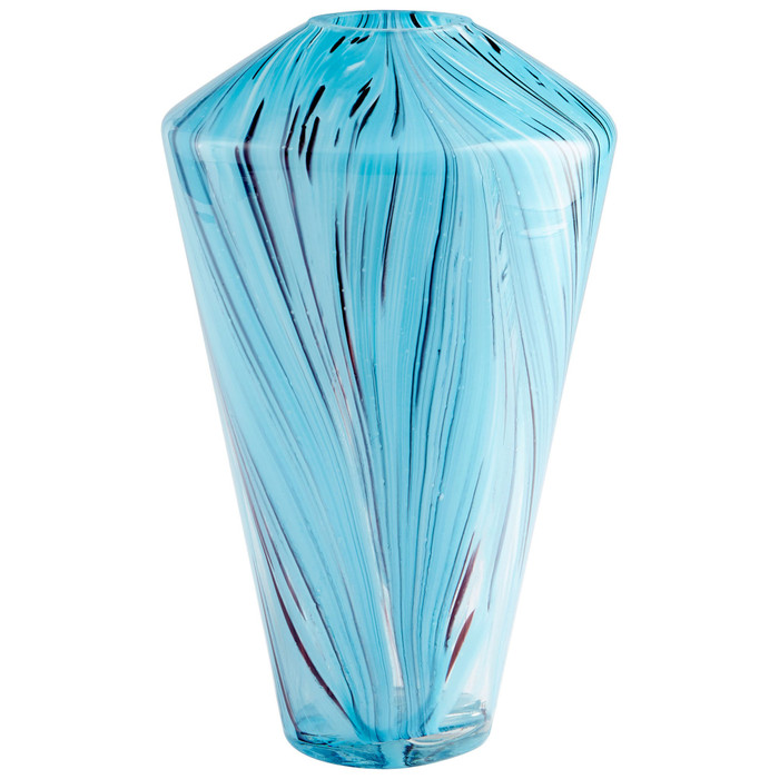 Large Phoebe Vase in Blue by Cyan Design