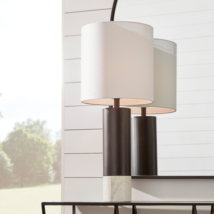 Adana Table Lamp in Gun Metal by Cyan Design