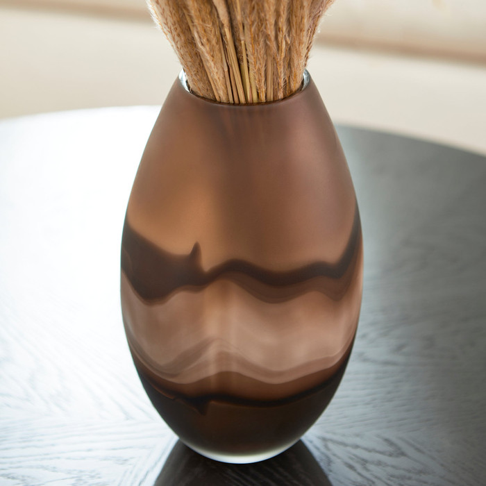 Small Nina Vase in Amber Swirl by Cyan Design