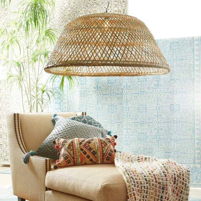 Vessel Pendant 1-Light in Bamboo by Cyan Design