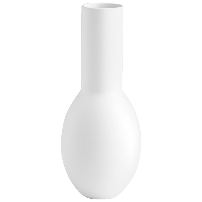 Small Impressive Impression Vase in Matte White by Cyan Design