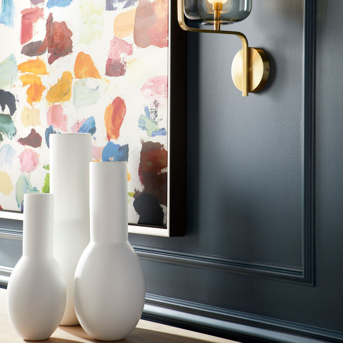 Small Impressive Impression Vase in Matte White by Cyan Design