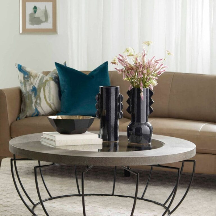 Medium Potteri Vase in Black by Cyan Design