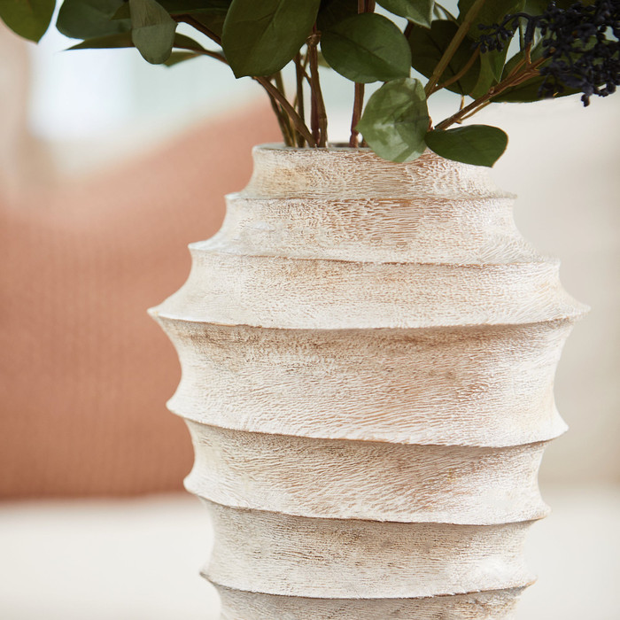 Medium Giorgio Vase in Whitewashed by Cyan Design