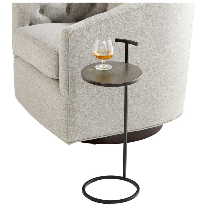 Audrey Side Table in Antique Brass And Black by Cyan Design