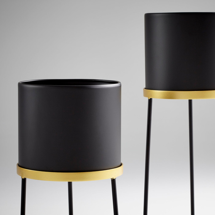 Large Liza Planter in Gold And Black by Cyan Design