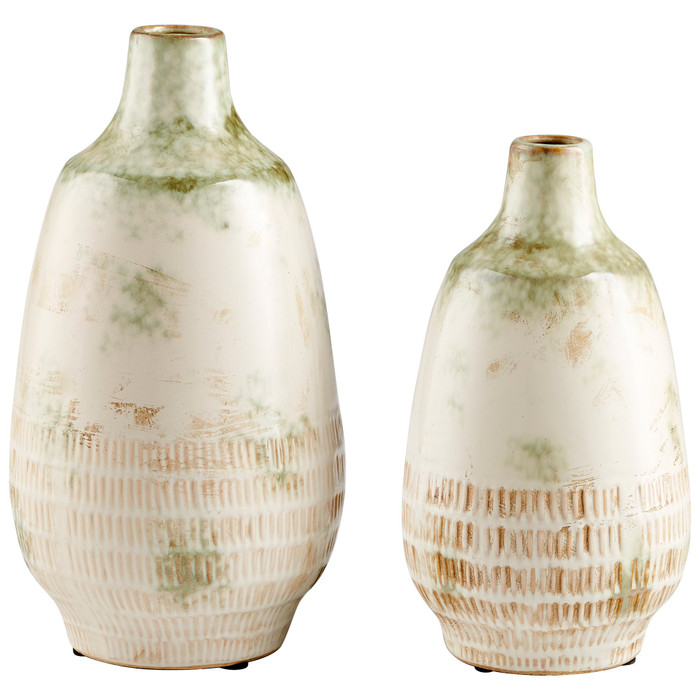 Large Yukon Vase in Olive Pearl Glaze by Cyan Design