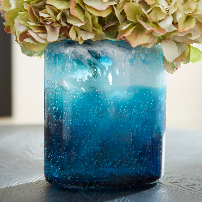 Small Spruzzo Vase in Blue by Cyan Design
