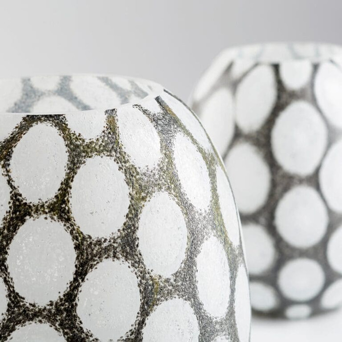 Large Brunson Vase in Brown And White by Cyan Design