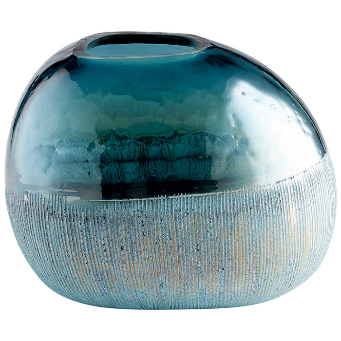 Small Cape Caspian Vase in Blue by Cyan Design