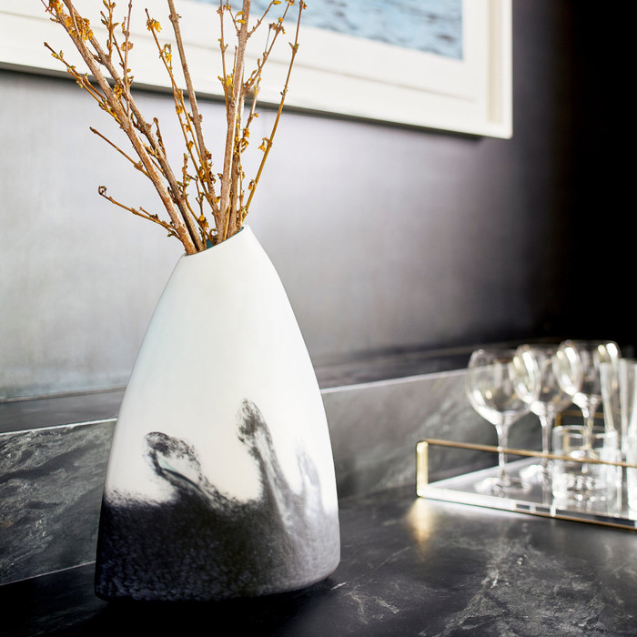 Large Mystic Falls Vase in Blue And White by Cyan Design