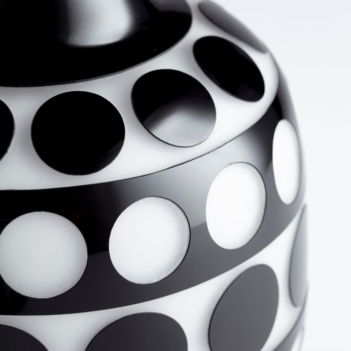 Small Petroglyph Vase in Black And White by Cyan Design