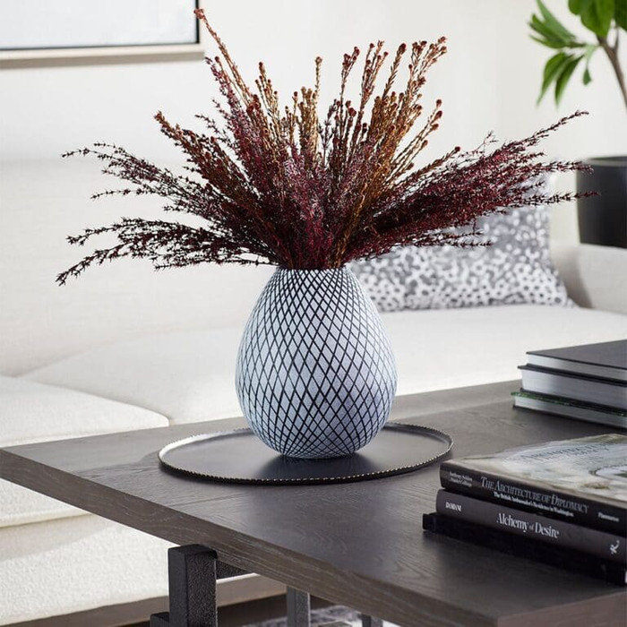 Large Bozeman Vase in Frosted Grey by Cyan Design