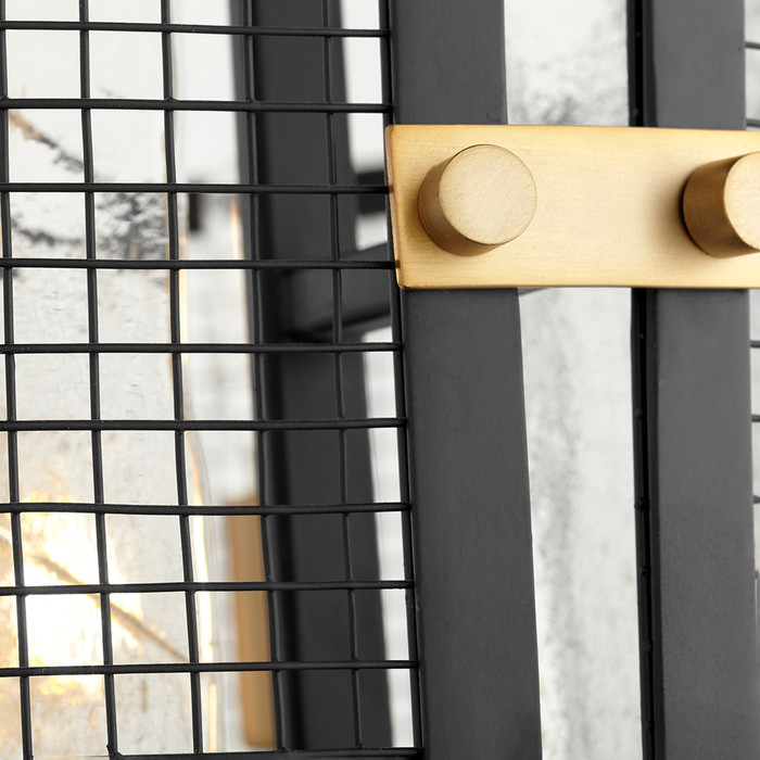 Large Panorama Chandelier in Noir & Aged Brass by Cyan Design