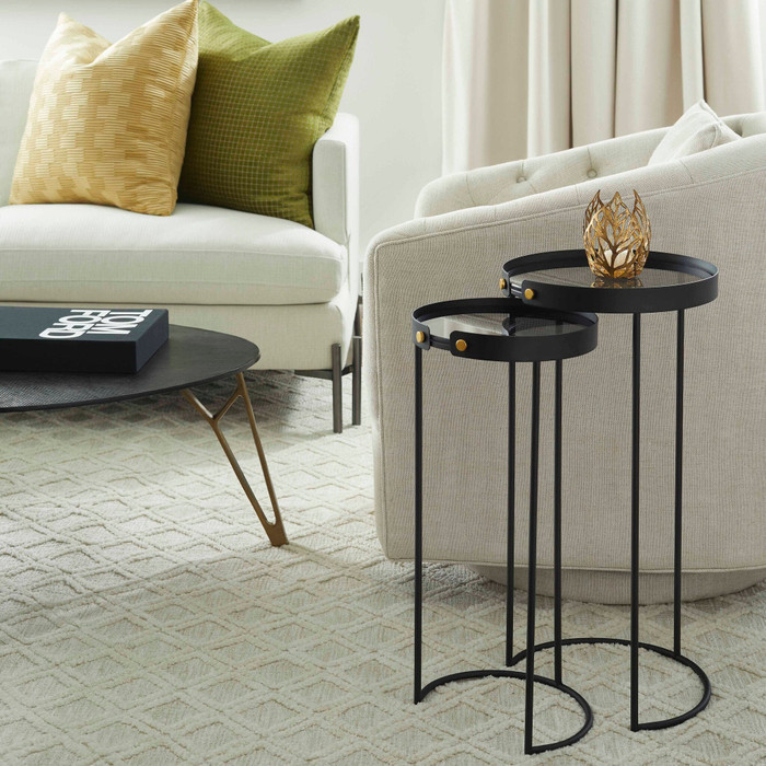 Tall Bow Tie Tables in Graphite by Cyan Design