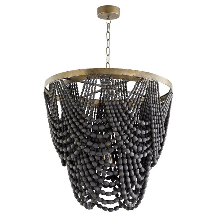 Wide Hammock Pendant in Black by Cyan Design